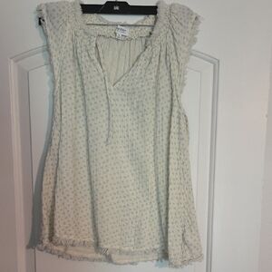 True Craft Cream Tank with Light Blue Micro Floral